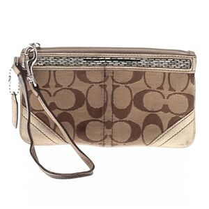 Coach Y2K Signature Beaded Wristlet EUC